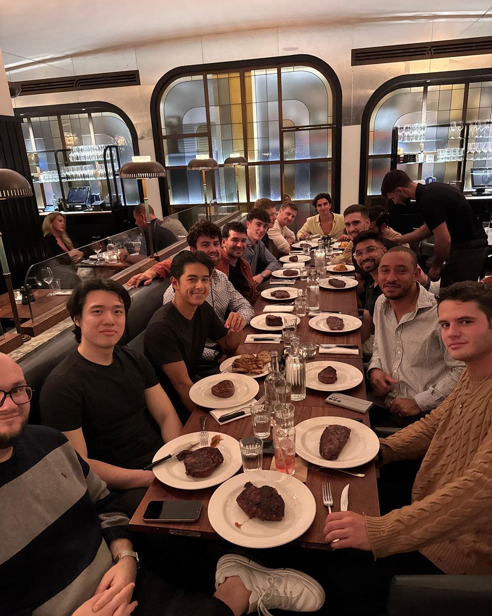 The room at dinner after the last mastermind